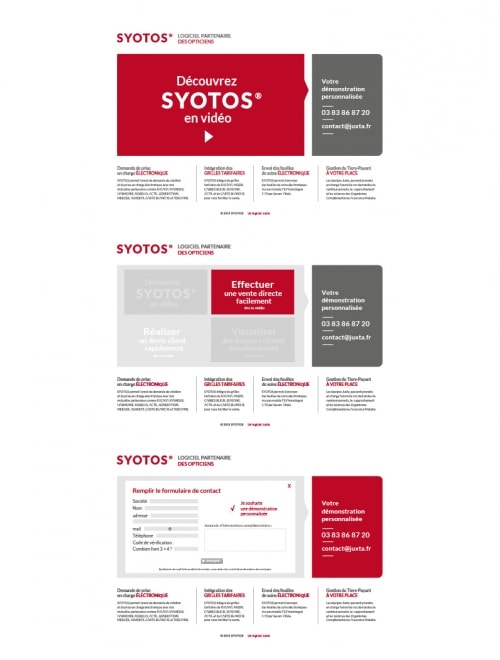 JUXTA - SYOTOS identité visuelle, annonces presse, site Internet...