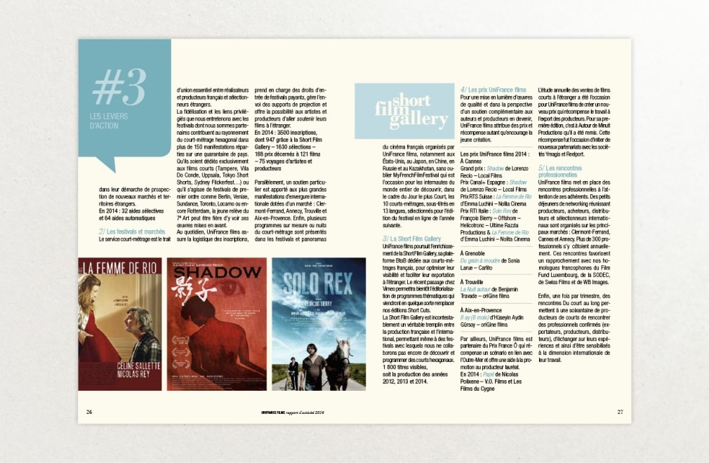 UNIFRANCE FILMS - Rapport d'activité 2014 : 5