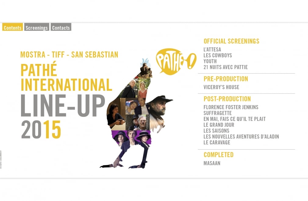 PATHÉ INTERNATIONAL - Festival Toronto 2015 : 1