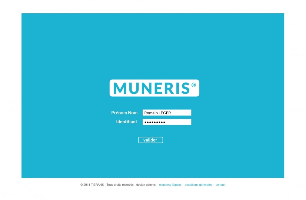 JUXTA - MUNERIS Identité visuelle, création interface du logiciel