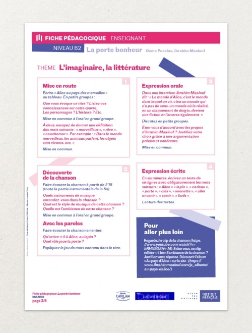 INSTITUT FRANCAIS - 12 Fiches pédagogiques 'Musique' : 2