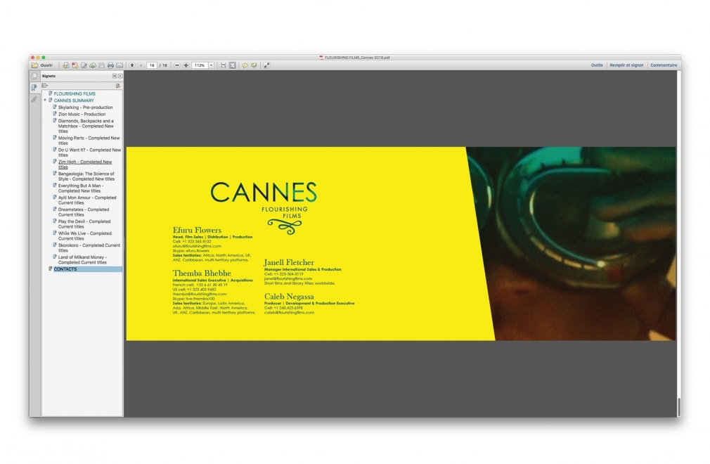 FLOURISHING FILMS - Festival Cannes 2018 : 6