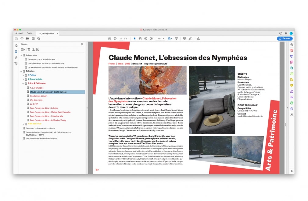 INSTITUT FRANCAIS - Catalogue 'Culture VR, la sélection' : 11