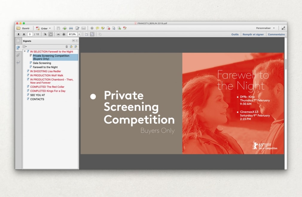 FRANCE TV DISTRIBUTION - EFM 2019 : 1