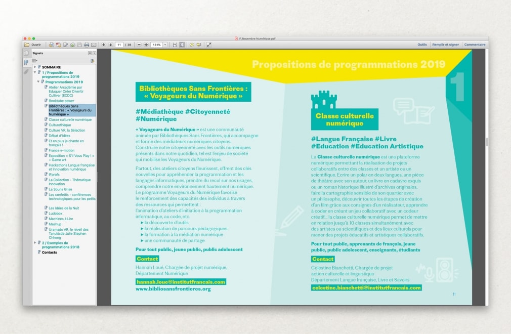 INSTITUT FRANCAIS - Catalogue NOVEMBRE NUMÉRIQUE : 4