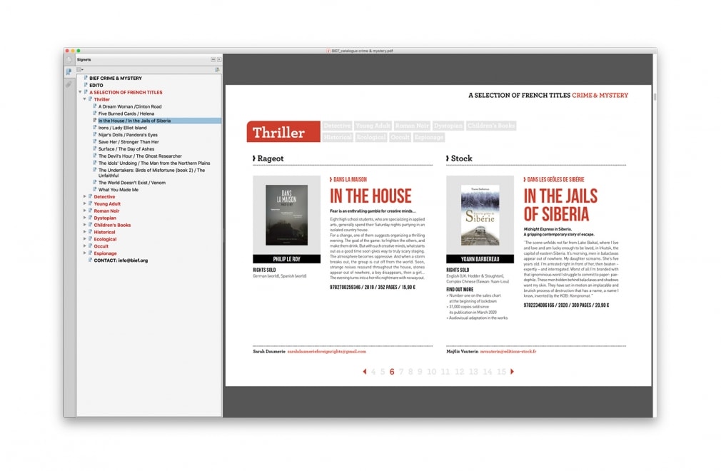 BIEF - Les catalogues Thématiques : 6