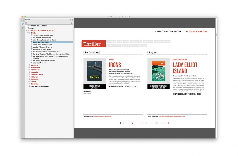 BIEF - Les catalogues Thématiques : 7